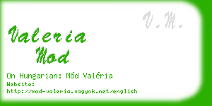 valeria mod business card
