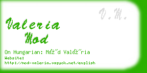 valeria mod business card